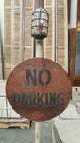 Repurposed No Parking Sign Floor Lamp