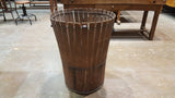 Vintage Wooden Hop Basket with Handles