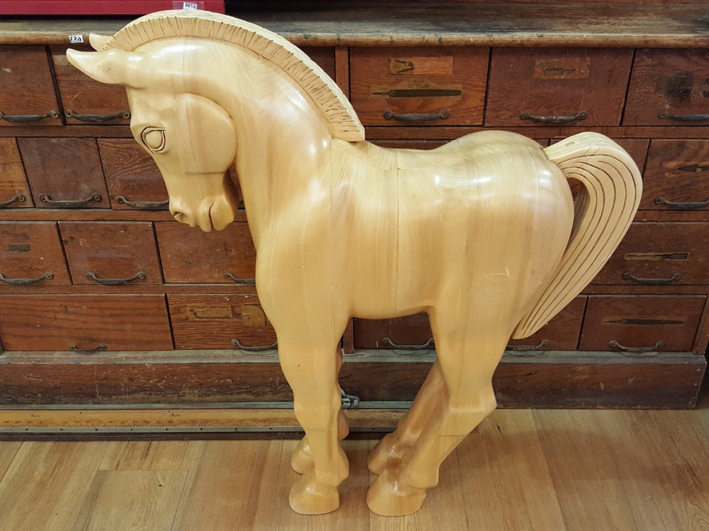 Decorative Wooden Horse Sculpture