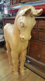 Decorative Wooden Horse Sculpture