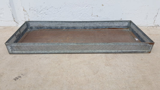 Galvanized Rectangular Tray with Round Holes