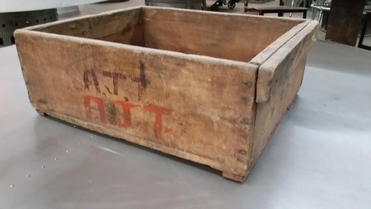 Wood Crate with Numbers