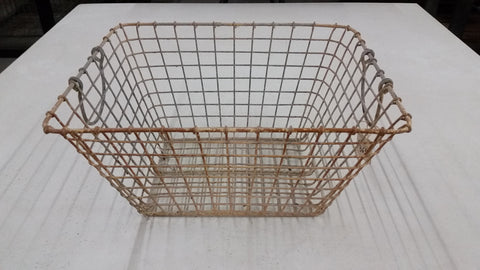 Wire Rectangular Oyster Basket with Handles