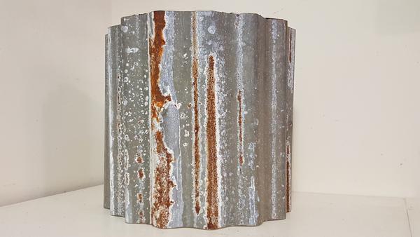 Corrugated Tin Sconce Light Shade