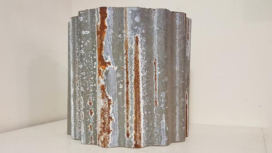 Corrugated Tin Sconce Light Shade