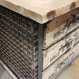 6 Drawer Repurposed Raisin Box Rolling Island