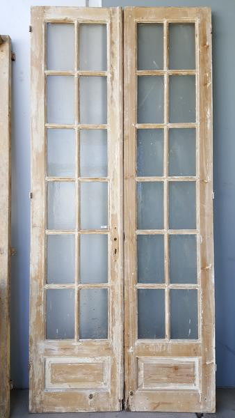 Pair of 12 Pane Wooden French Doors