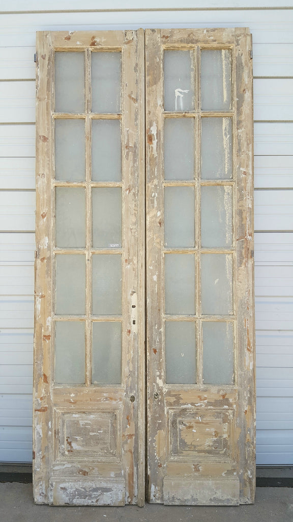 Pair of 10 Lite Distressed French Doors