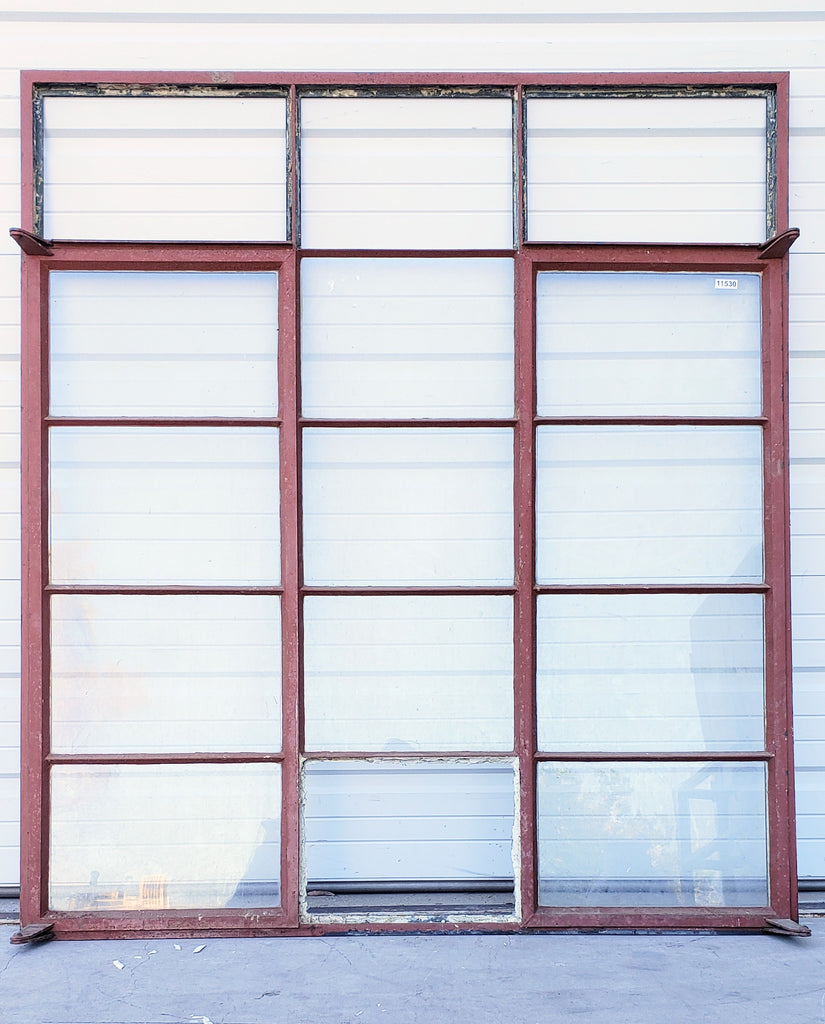 15 Pane Red Casement Window