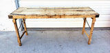Folding Wood Table Blonde and Dark Wood
