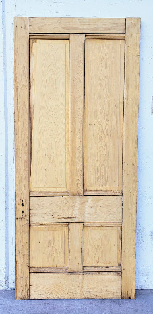 Antique Single 4 Panel Wooden Door