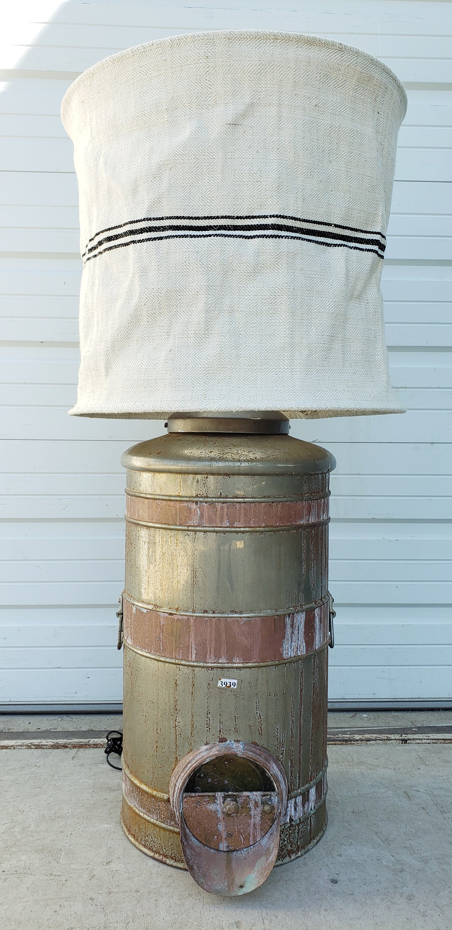 Antique Coffee Grinder/Container Lamp