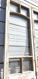 Pair of 2 Panel 5 Pane Lite Washed Wood Doors