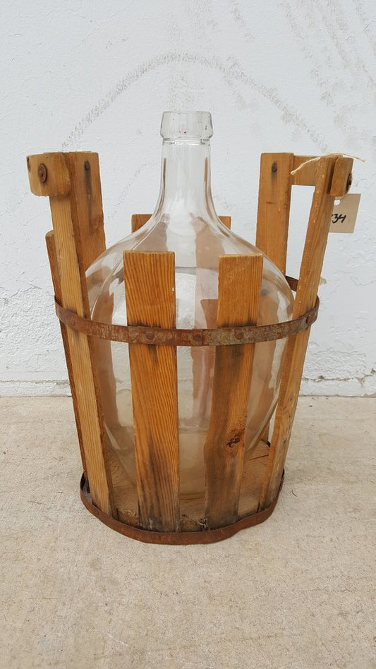 Swedish Beer Bottle in Basket
