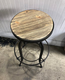 Adjustable Metal & Wood Barstool