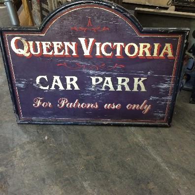 Queen Victoria Car Park Sign