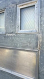 4 Panel 2 Lite Chickenwire Glass Single Metal Fire Door