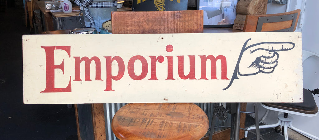 “Emporium” Wood Sign
