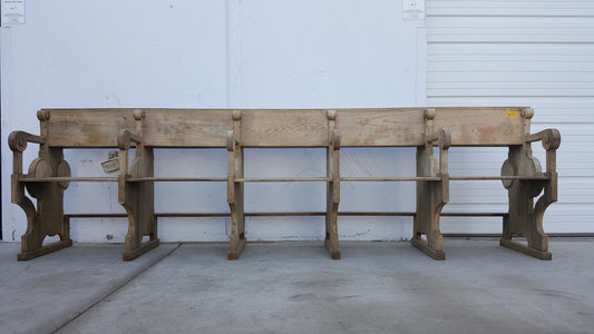 Bleached Wood Church Bench/Pew