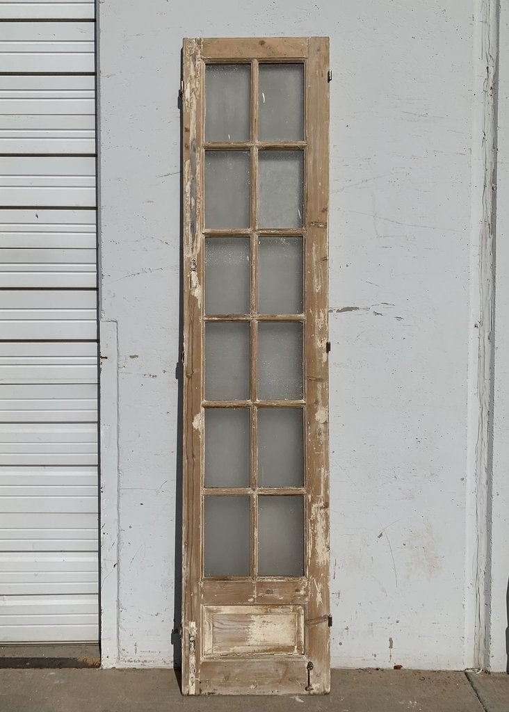 12 Lite Single Natural Wood Antique French Door