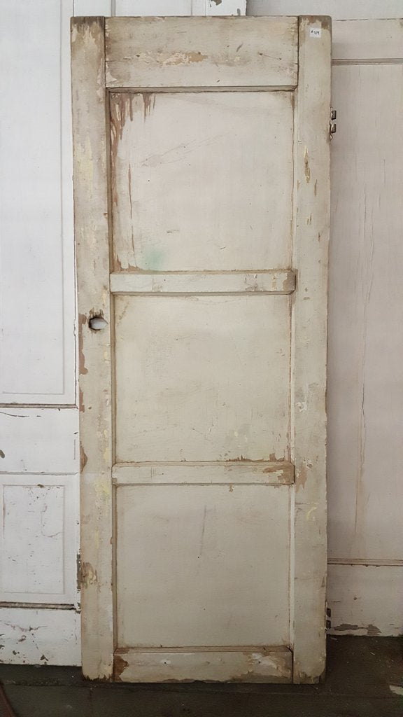 3 Panel Old White Door