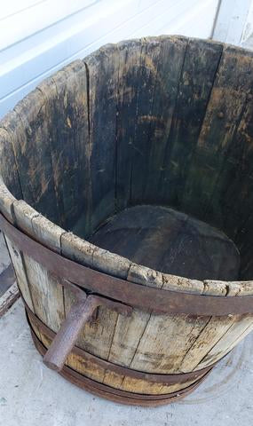 Antique Grape Harvesting Bucket