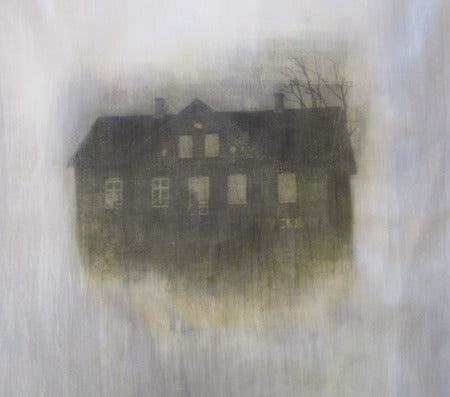 Matt Priebe "Shadow House" Mixed Media on Canvas