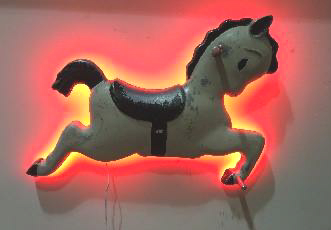 Backlit Neon Children's Horse