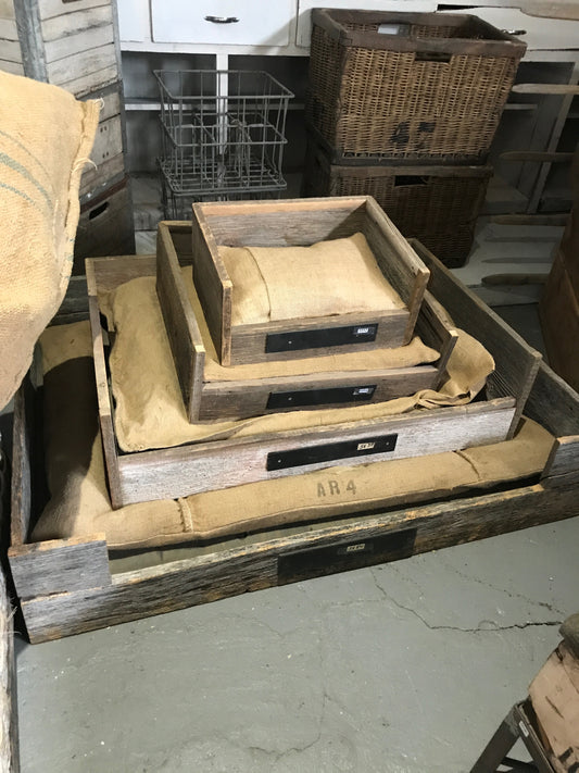 Medium Repurposed Barn wood pet bed