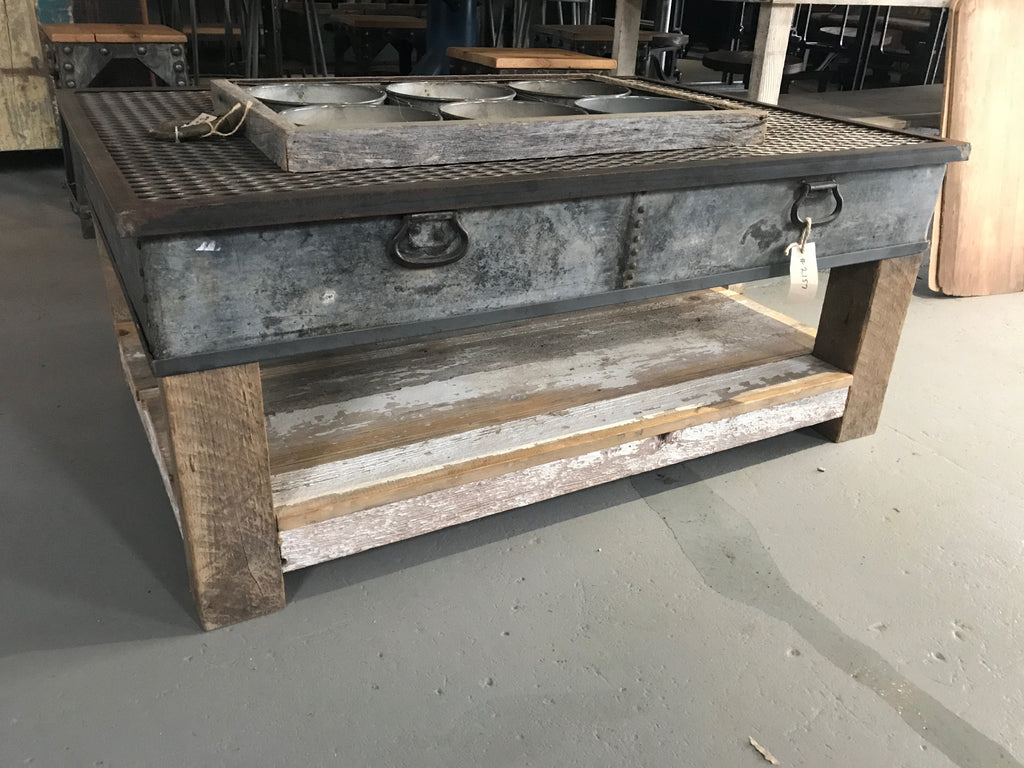Barn Wood and Metal Coffee Table