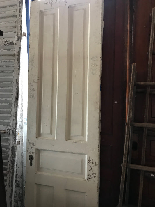 Pair White Wood Doors