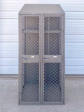 Set of Gray Mesh Lockers