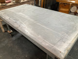 Galvanized Top Table on Wheels