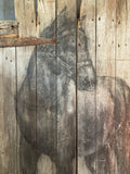 Barn Door with Horse Painting