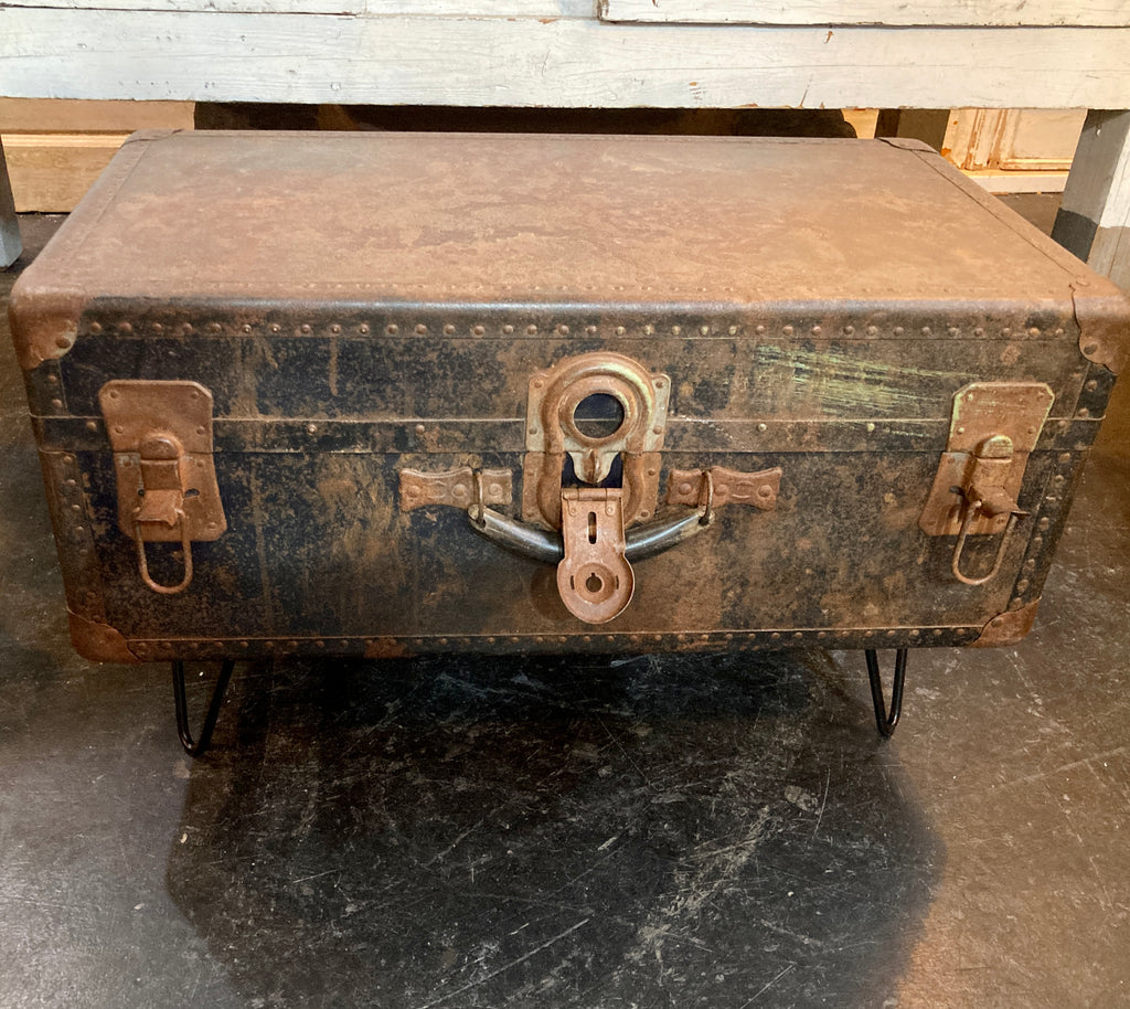 Metal Trunk on Stand, Coffee Table, Side Table