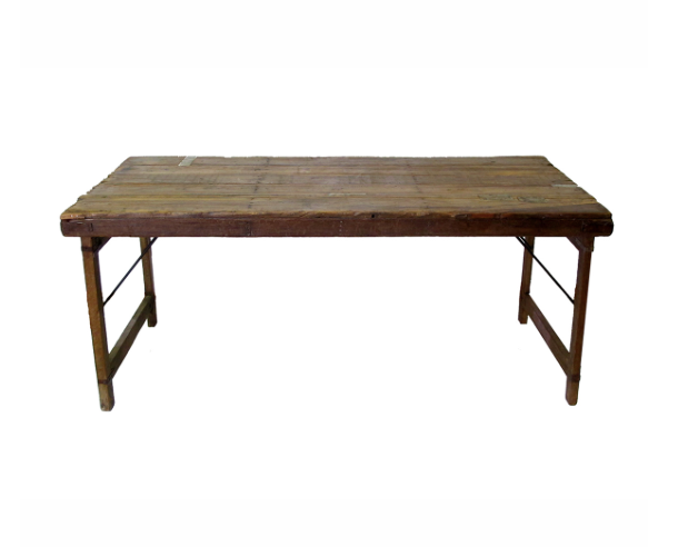 Extra Large Wood Folding Table Dark & Blond