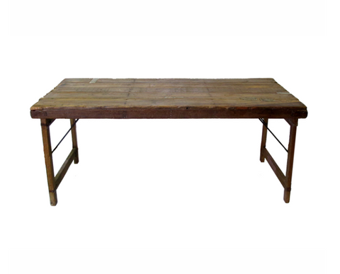 Extra Large Wood Folding Table Dark & Blond (6ft)
