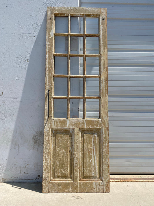 15 Lite Painted Single Wood French Door