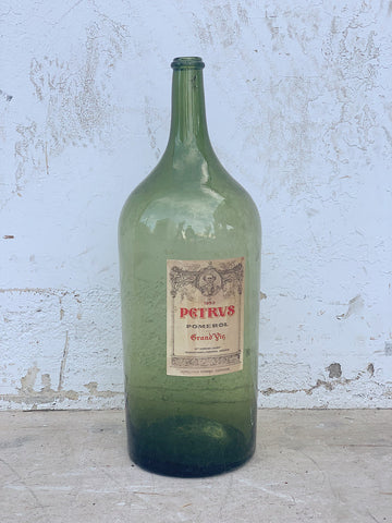 Tall Green Italian Bottle