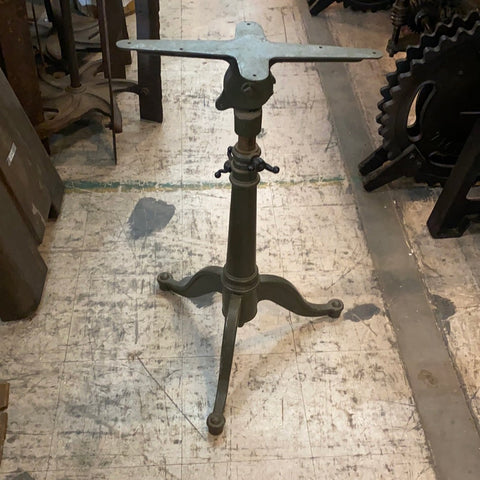 Adjustable Height and Tilt Top Antique Iron Table Base
