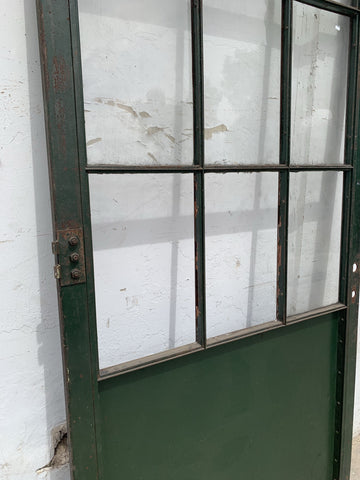 Industrial 9 Lite Iron Metal Single Door
