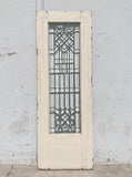 Antique Beveled and Leaded Glass Single Door